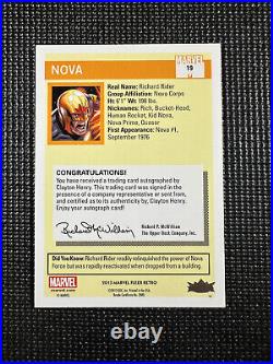 2013 Marvel Fleer Retro 1990 Marvel Universe Nova #19 Autograph
