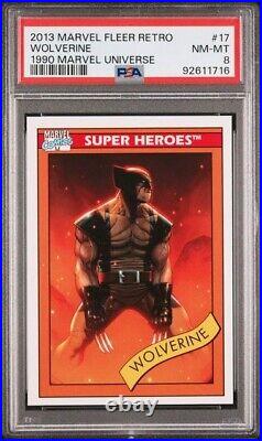 2013 Marvel Fleer Retro 1990 Universe #17 Wolverine PSA 8