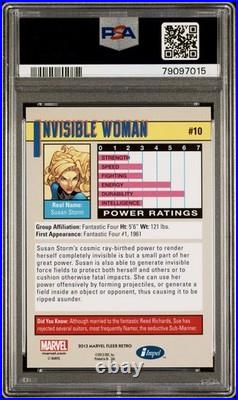 2013 Marvel Fleer Retro 1991 Marvel Universe #10 Invisible Woman PSA 9? RARE