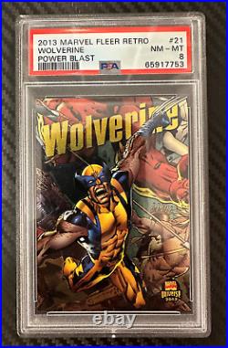 2013 Marvel Fleer Retro Power Blast Wolverine #21 PSA 8 NM/MT