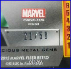 2013 Marvel Fleer Retro Precious Metal Gems Wolverine Blue #21/50 SP
