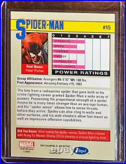 2013 Marvel Fleer Retro Spider-Man 1991 Marvel Universe Impel Insert