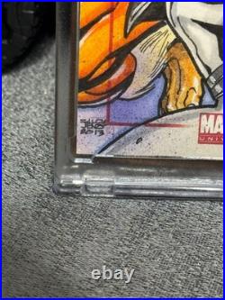 2013 Marvel Universe SketchaFEX Original Sketch Card Storm vs Sabretooth