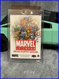 2013 Marvel Universe SketchaFEX Original Sketch Card Storm vs Sabretooth