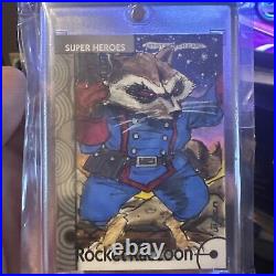 2013 Upper Deck marvel Fleer Rocket Raccoon Artist Sketch Card 1/1