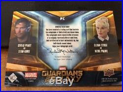 2014 Marvel Guardians of the Galaxy Dual Autograph Card PC CHRIS PRATT & G CLOSE