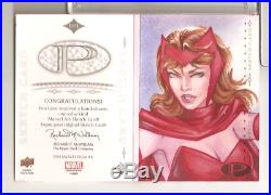 2014 Marvel Premier Sketch 1/1 SCARLET WITCH Rhiannon Owens 2 Panel Full Color