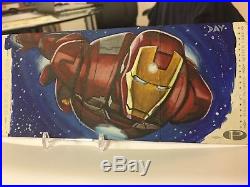 2014 Marvel Premier Sketch Card Quad Panel Punisher Iron Man David Day Autograph
