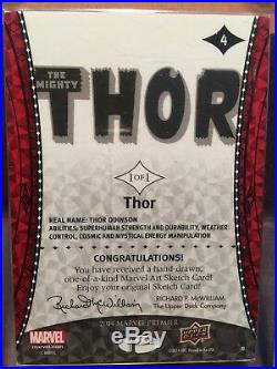 2014 Marvel Premier Thor Sketch By Melike Acar