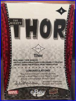 2014 Marvel Premier Thor Sketch By Melile Acar