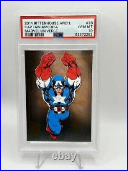 2014 Marvel Rittenhouse Captain America # 28 PSA 10