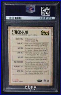 2014 Marvel Universe 75th Anniversary SPIDER-MAN #78 PSA 9 MINT