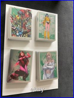 2014 Marvel Universe EMERALD #/100 parallel set Psylocke Wolverine Spider-Man
