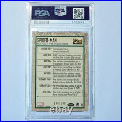 2014 Rittenhouse Marvel 75th Anniversary SPIDER-MAN Emerald 30/100 PSA 9
