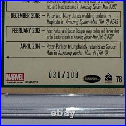 2014 Rittenhouse Marvel 75th Anniversary SPIDER-MAN Emerald 30/100 PSA 9