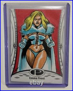 2014 Upper Deck Marvel Premier Character 1/1 Emma Frost #16 Auto Sketch