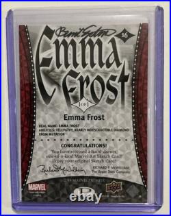 2014 Upper Deck Marvel Premier Character 1/1 Emma Frost #16 Auto Sketch