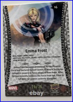 2014 Upper Deck Marvel Premier card Gold Spectrum parallel EMMA FROST 15/25 #16