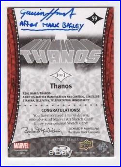 2014 Upper Deck UD Marvel Premier Artist Sketch Card Thanos by Gavin Hunt
