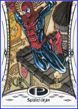 2014 Upper Deck UD Marvel Premier sketch card JOE ST PIERRE Spider-Man #24