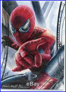 2014 Upper Deck UD Marvel Premier sketch card MICK AND MATT GLEBE Spider-Man #24