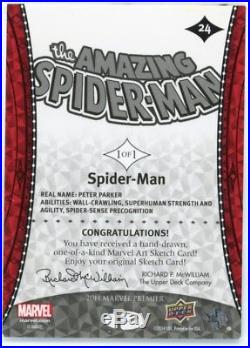 2014 Upper Deck UD Marvel Premier sketch card MICK AND MATT GLEBE Spider-Man #24