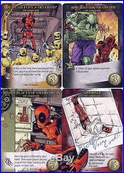 2015 Marvel 3D Legendary 95-Card Playable Set + 2 Stan Lee Bystander Bonus Cards