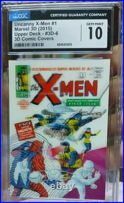2015 Marvel 3D Lenticular Comic Covers Uncanny X-Men #1 #3D CGC GEM MINT 10 psa 2015 Marvel 3D Lenticular Comic Covers Uncanny X-Men #1 #3D CGC GEM MINT 10 psa