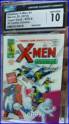 2015 Marvel 3D Lenticular Comic Covers Uncanny X-Men #1 #3D CGC GEM MINT 10 psa 2015 Marvel 3D Lenticular Comic Covers Uncanny X-Men #1 #3D CGC GEM MINT 10 psa