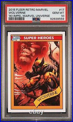 2015 Marvel Fleer Retro 1990 Impel Wolverine #17- PSA 10 Gem Mint