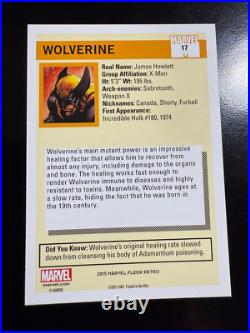 2015 Marvel Fleer Retro 1990 Impel insert card WOLVERINE #17 2015 Marvel Fleer Retro 1990 Impel insert card WOLVERINE #17