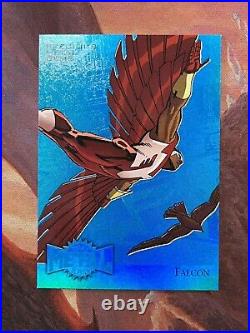 2015 Marvel Fleer Retro Falcon PMG Metal Blue #16 34/50 VHTF