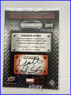 2015 Marvel Vibranium Metal Engravings Nightcrawler 1/1 NM