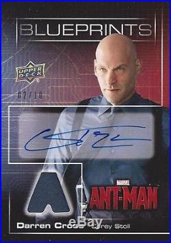 2015 UD Marvel Ant Man BLUEPRINTS Corey Stoll Autograph Memorabilia Card 2/10
