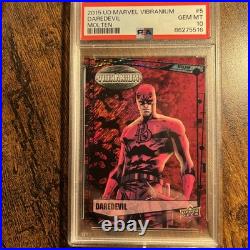 2015 UD Marvel Vibranium #5 Daredevil Molten /299 Color Match PSA 10 Low Pop