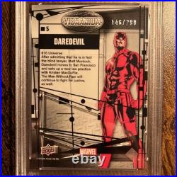 2015 UD Marvel Vibranium #5 Daredevil Molten /299 Color Match PSA 10 Low Pop