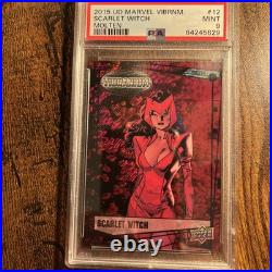 2015 UD Marvel Vibranium Molten /299 #12 Scarlet Witch PSA 9? RARE