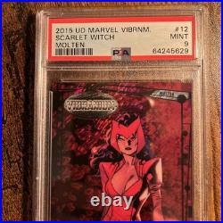 2015 UD Marvel Vibranium Molten /299 #12 Scarlet Witch PSA 9? RARE 2015 UD Marvel Vibranium Molten /299 #12 Scarlet Witch PSA 9? RARE
