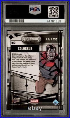 2015 UD Marvel Vibranium Molten /299 #3 Colossus PSA 9? RARE