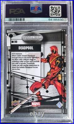 2015 Upper Deck Marvel Vibranium DEADPOOL Molten Refractor PSA 9 Gem Mint RARE