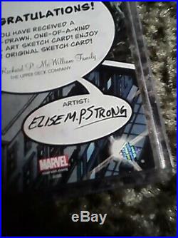 2016 Marvel Annual Sketch card Blackcat Elise Strong