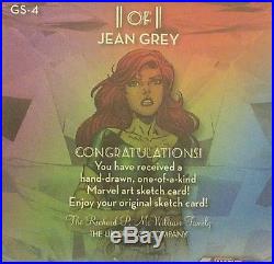 2016 Marvel Gems 1/1 Jean Grey X-MEN sketch card, artist signed Helga Wojik auto