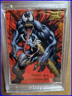 2016 Marvel Masterpieces 86 Venom Tier 4 Gold Foil Signature approx /50