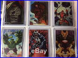 2016 Marvel Masterpieces Complete Base Set 1-100 INCLUDES High Tier 4 #'s 82-90
