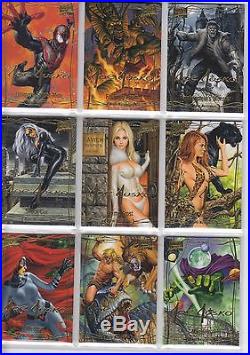 2016 Marvel Masterpieces MASTER 482 Card Set Base Gold What If 1-81 + High 1-90