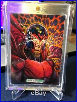 2016 Marvel Masterpieces Sketch MAGNETO by Fabian Quintero All Paint Amazing