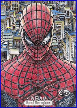 2016 Marvel Masterpieces Sketch SPIDER-MAN AP Artist Proof Rare Norvien Basio