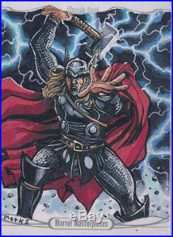 2016 Marvel Masterpieces Thor Chris Meeks AMAZING sketch card