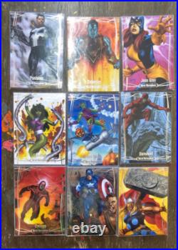 2016 Marvel Masterpieces Trading Cards COMPLETE TIER 1-3 BASE SET #1-81
