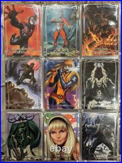 2016 Marvel Masterpieces Trading Cards COMPLETE TIER 1-3 BASE SET, #1-81 Jusko